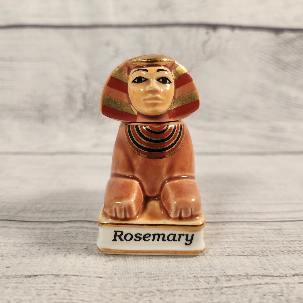 Danbury Mint Egyptian Sphinx Rosemary Spice Jar Spices of the World Porcelain